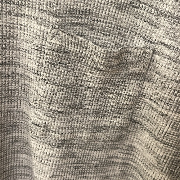 MADEWELL Thermal/ Over sized Waffle Top/Knit/Long Sleeve/pocket/wide sleeve - Picture 3 of 8
